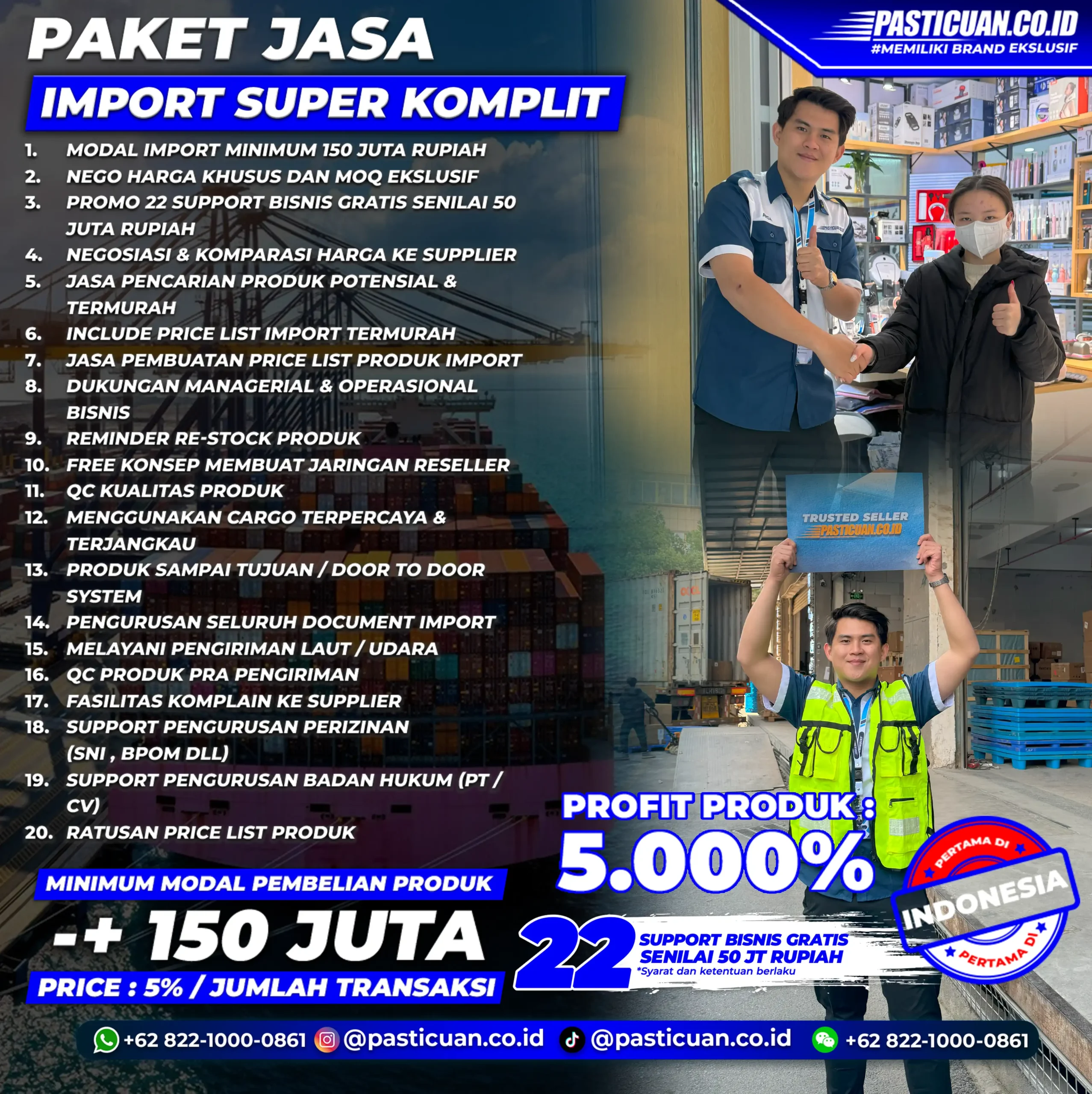 PAKET JASA IMPORT SUPER KOMPLIT